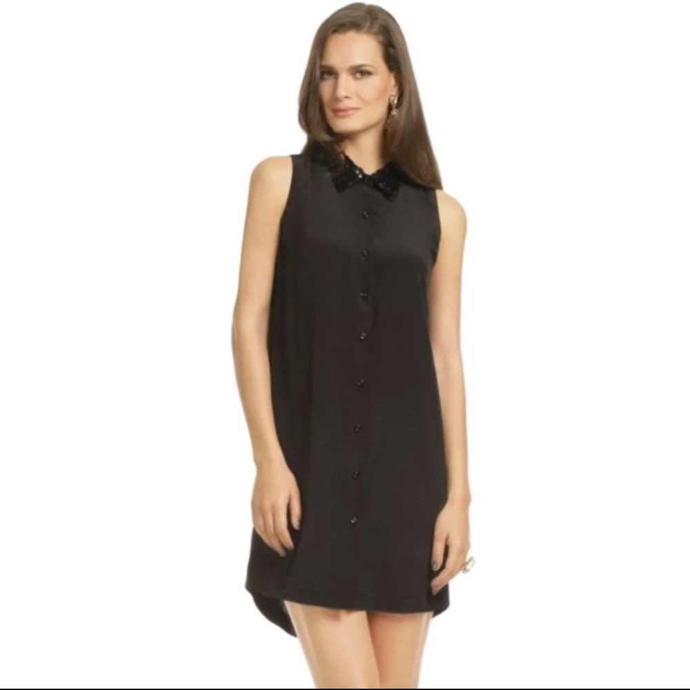 Kate Spade Black Dress Sequin Size 2 100% Silk